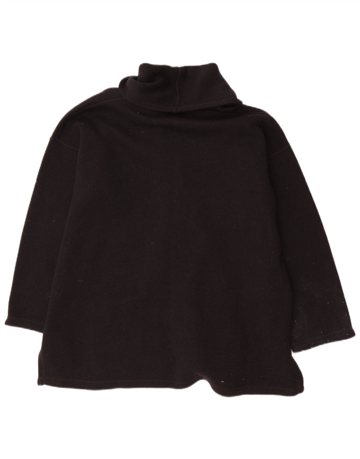 Vintage Damen Oversized Cardigan Pullover UK 14 Mittelschwarze Wolle