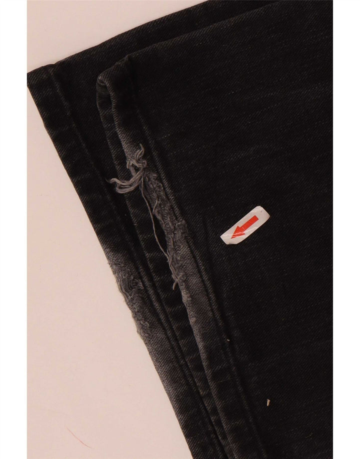 Lee Herren Denver Bootcut Jeans W33 L36 Schwarze Baumwolle
