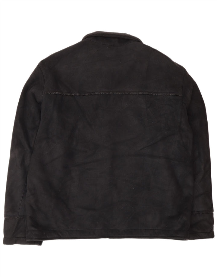Marks & Spencer Herren Sherpa Jacke UK 42 XL Schwarz