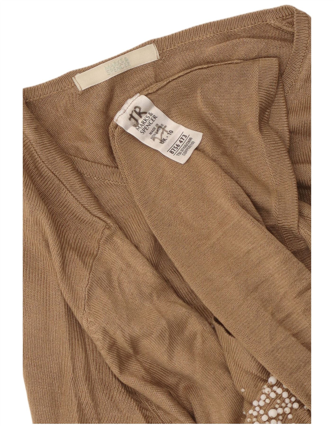 Marks & Spencer Damen-Strickjacke in Übergröße, Gr. 10, Größe S, Braun