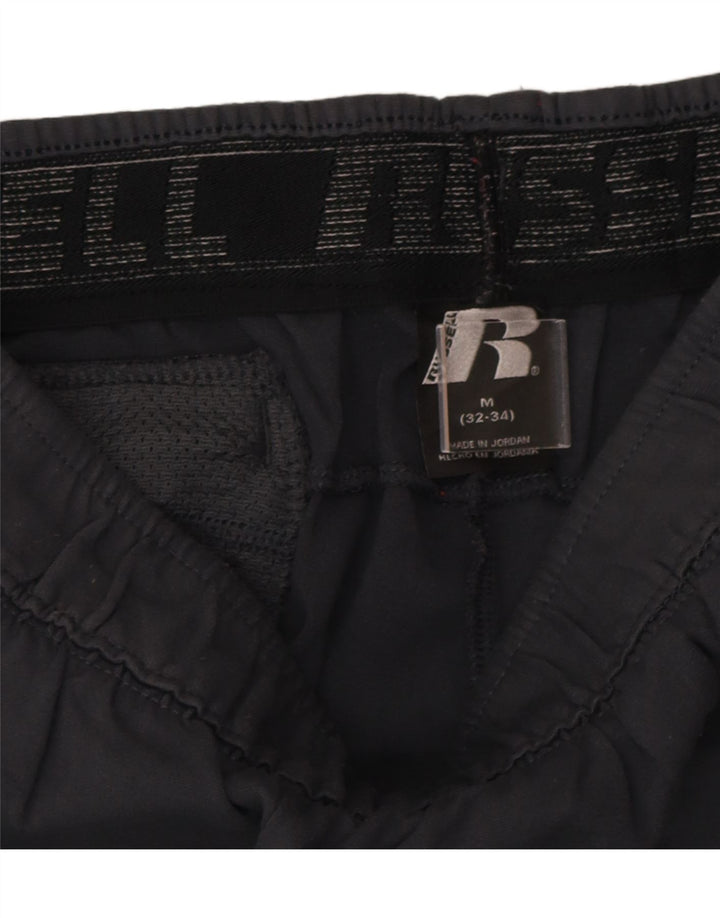 RUSSELL ATHLETIC Mens Tracksuit Trousers Medium Black Rayon Vintage Russell Athletic and Second-Hand Russell Athletic from Messina Hembry 