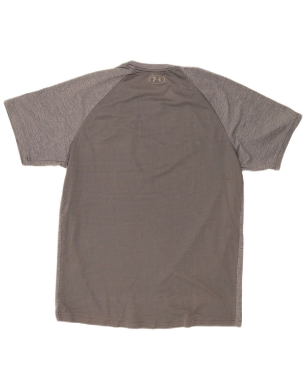 Under Armour Herren Heat Gear T-Shirt Top Large Grau meliert