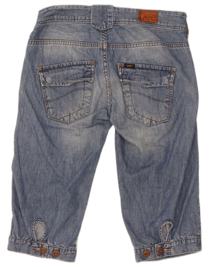 Lee Damen Chazey Cargo Denim Shorts W27 Small Blaue Baumwolle