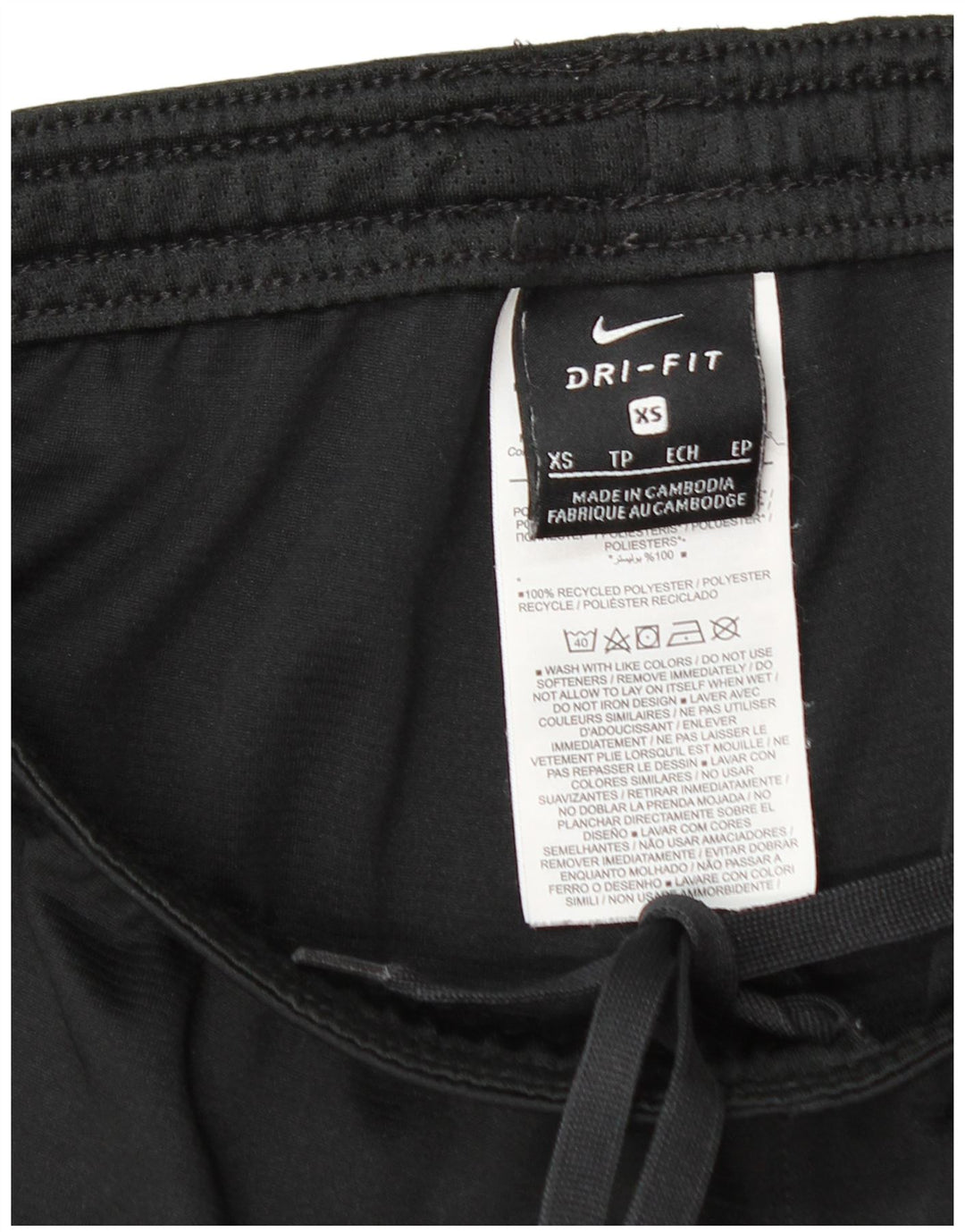 Nike Damen Dri Fit Sport Shorts UK 6 XS Schwarz Polyester