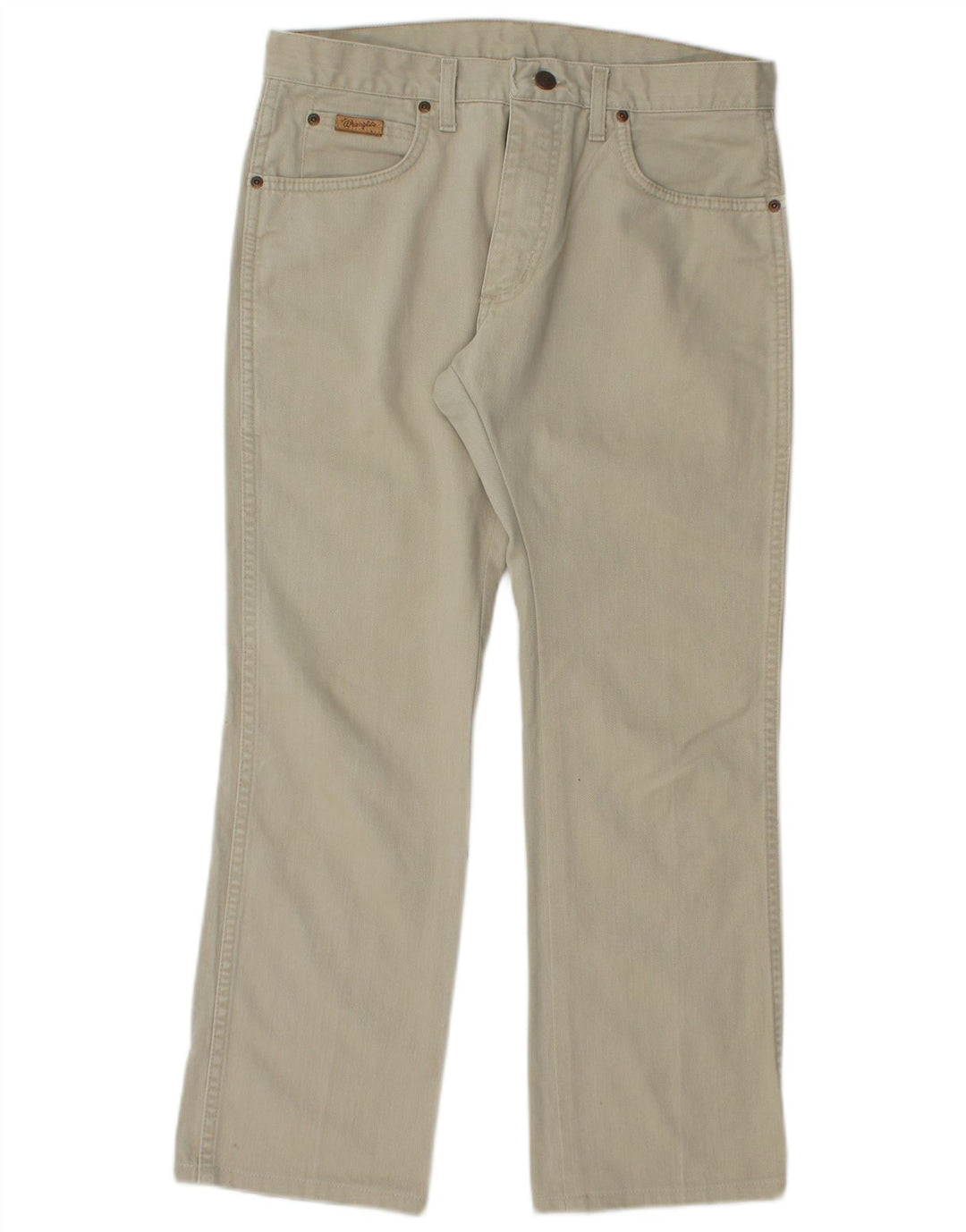WRANGLER Herren Texas Straight Freizeithose W32 L27 Beige Baumwolle