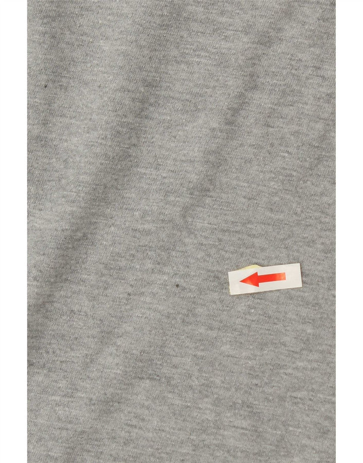Champion Herren-Grafikoberteil mit langen Ärmeln, mittelgraue Colourblock-Baumwolle