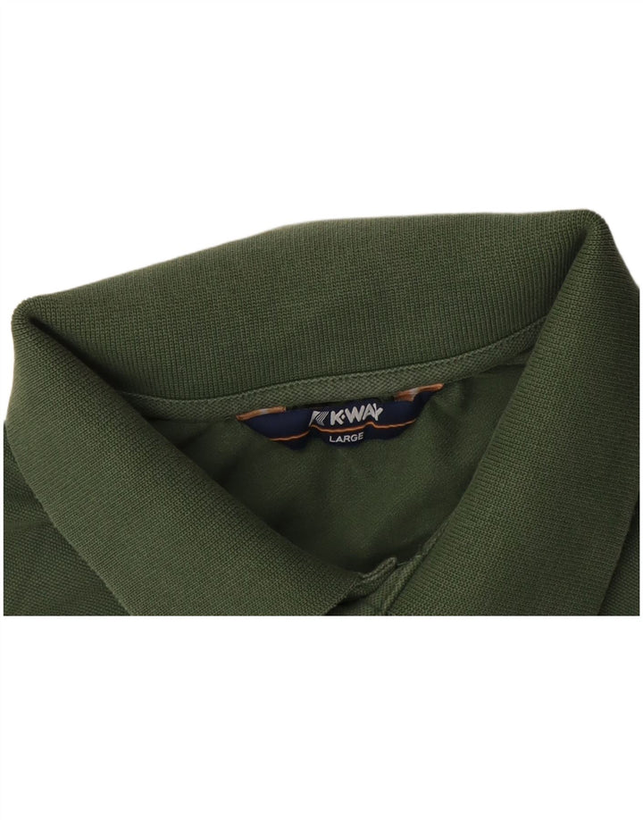 K-Way Herren-Poloshirt, Größe L, Grün