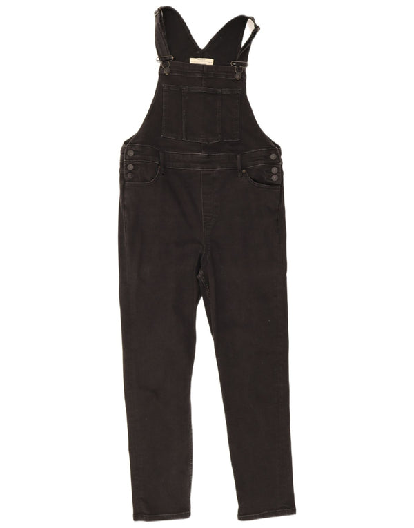 White Stuff Damen Latzhose Skinny Jeans UK 14 Large W36 L28 Schwarz