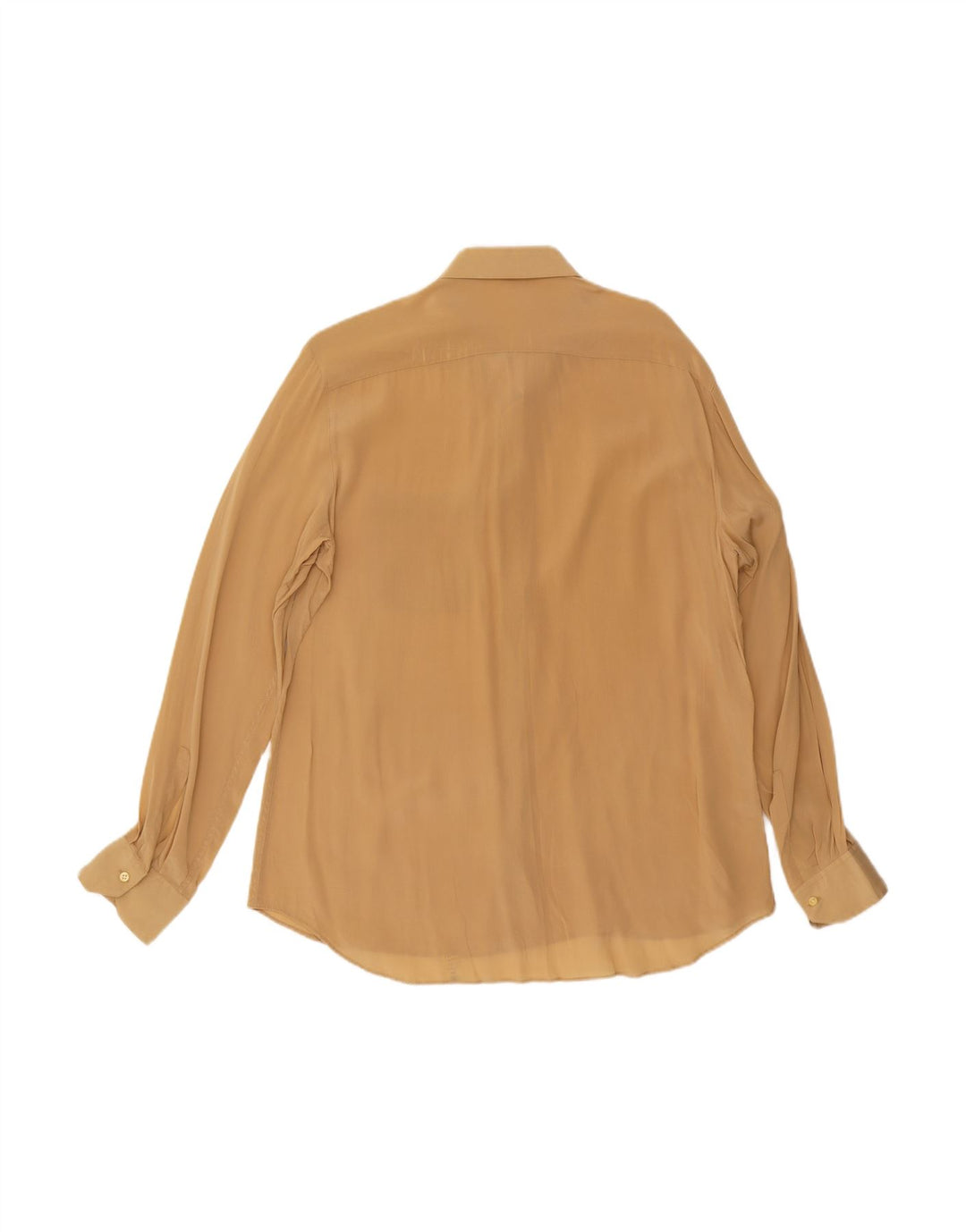 VINTAGE Mens Shirt Size 42 Large Beige Acetate