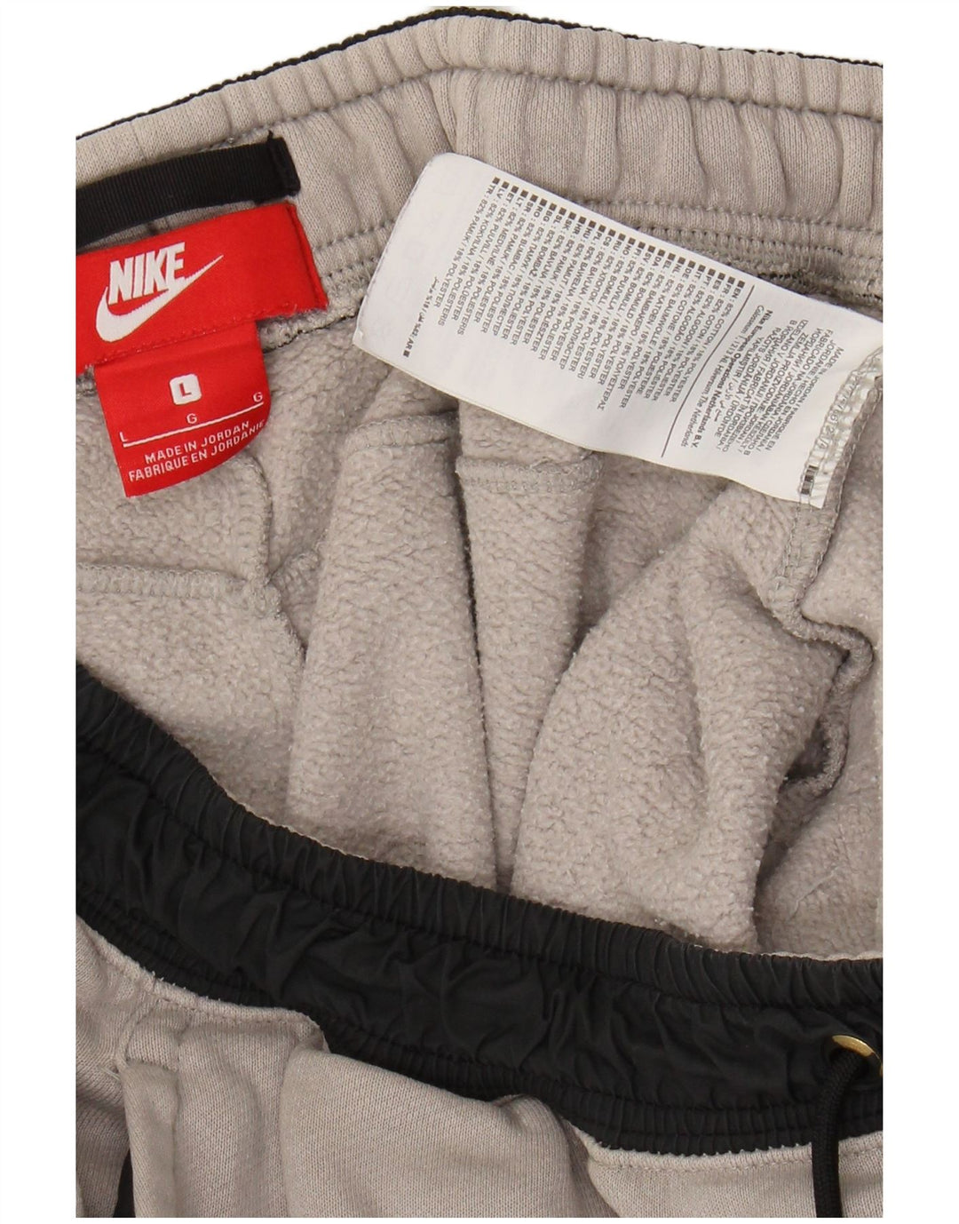 Nike Herren-Trainingshose, Jogginghose, Größe L, Grau, Baumwolle