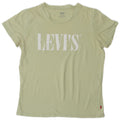 LEVI'S Damen-T-Shirt mit Grafik, UK 12, mittelgrün, Baumwolle