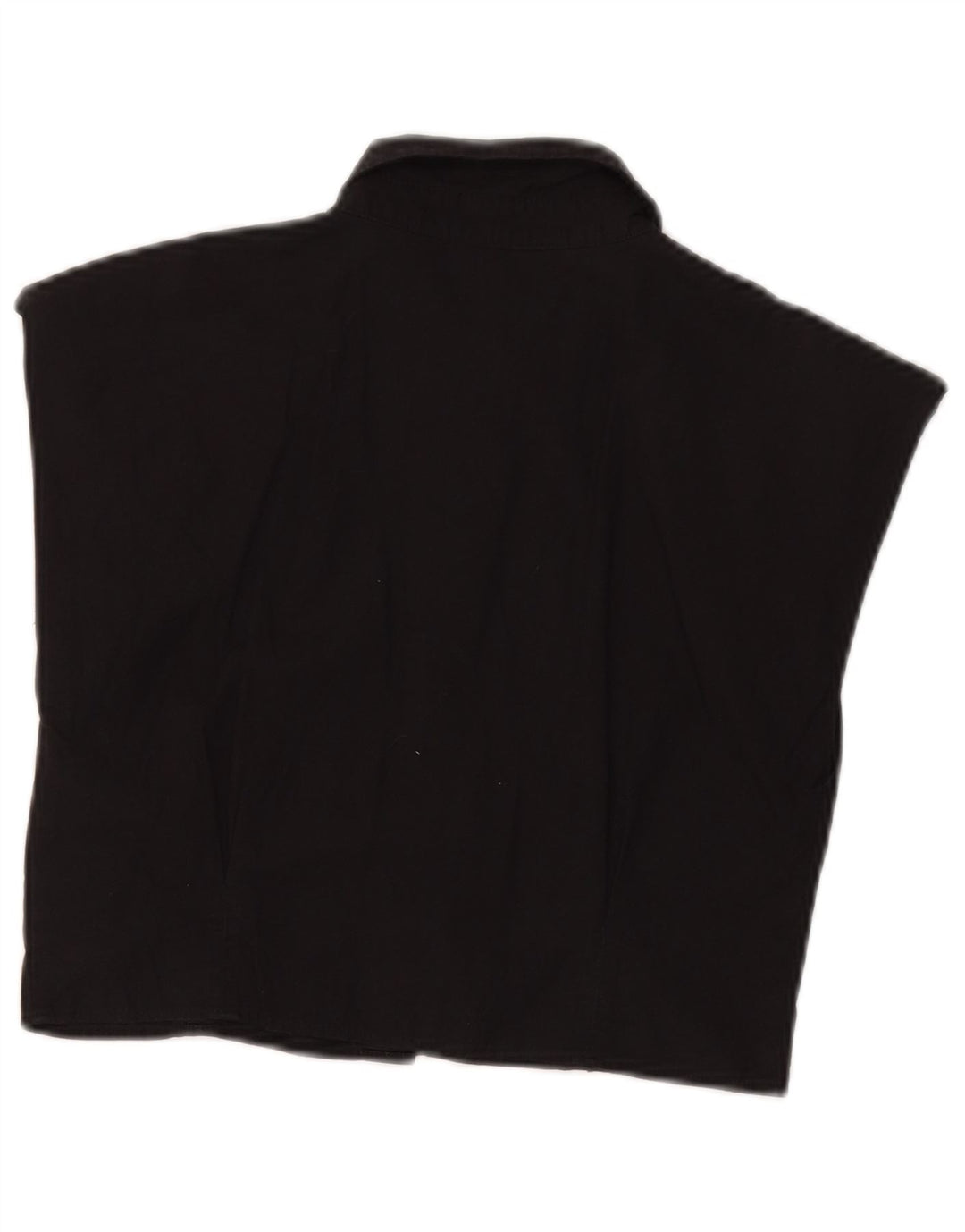Zara Damen ärmellose Hemdbluse UK 8 Small Schwarz