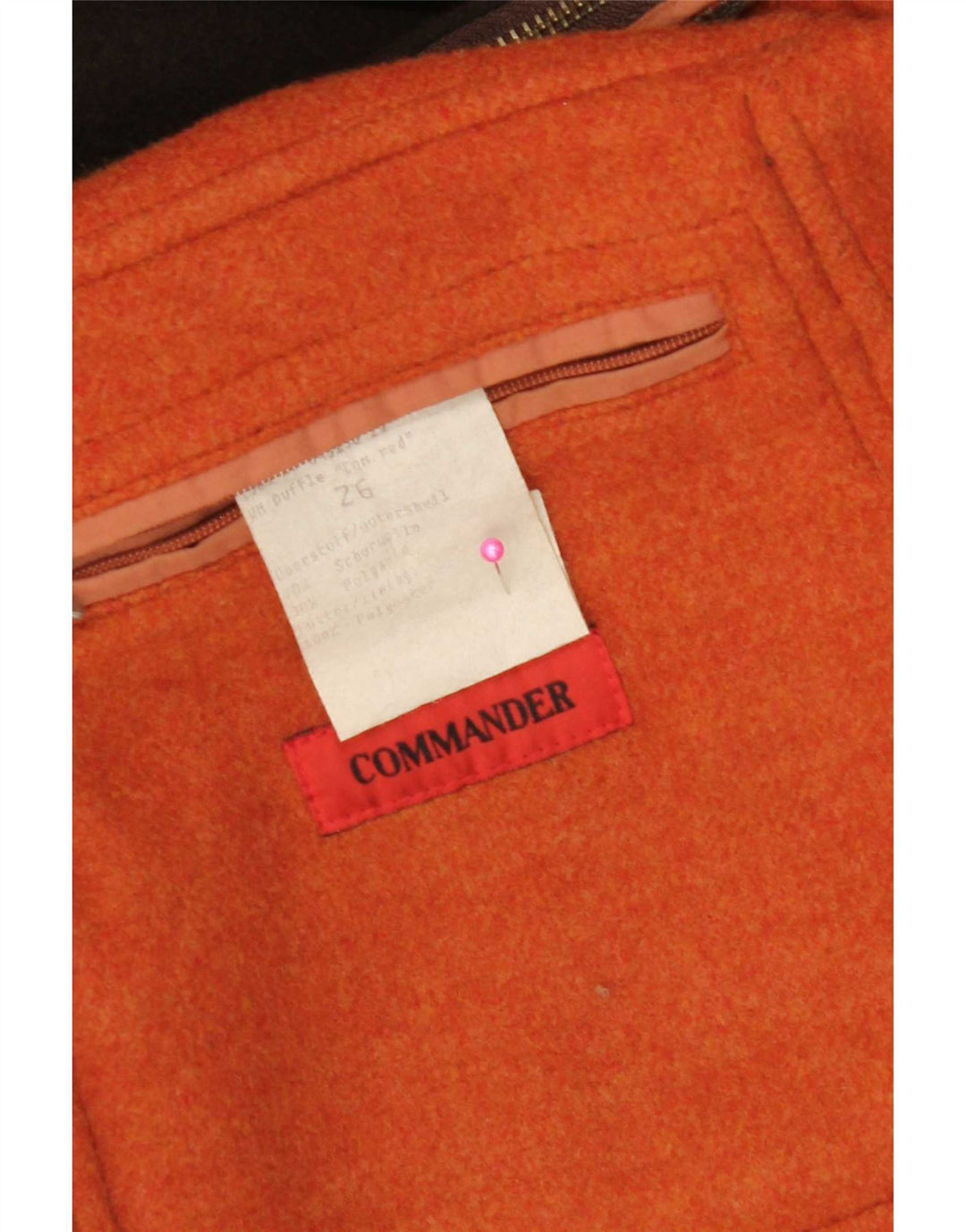 Commander Herren-Dufflecoat mit Kapuze, UK 42, XL, braune Wolle