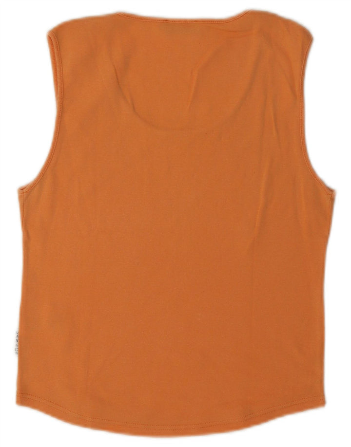 Max & Co. Damen Crop Vest Top UK 12 Medium Orange Baumwolle