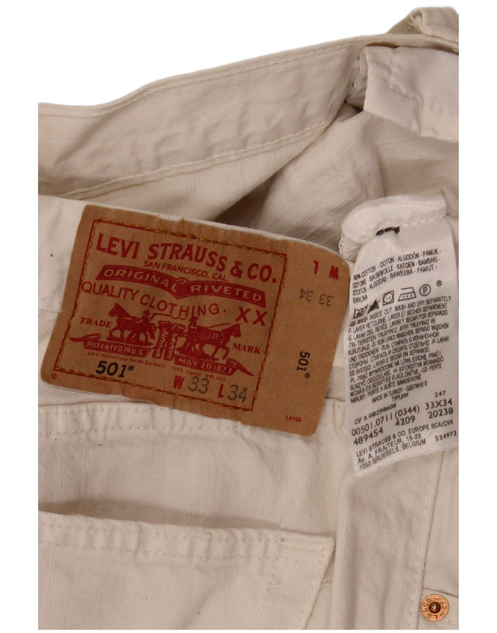 Levi's Herren 501 Denim Shorts W33 Mittelweiße Baumwolle