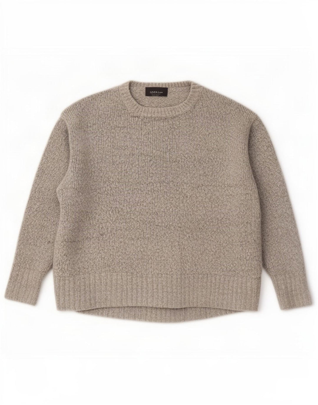 Zara Damen-Pullover, übergroß, Rundhalsausschnitt, Gr. 10, Größe S, Grau meliert