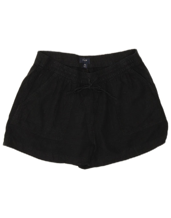J. CREW Damen Freizeitshorts XS W26 Schwarz Leinen