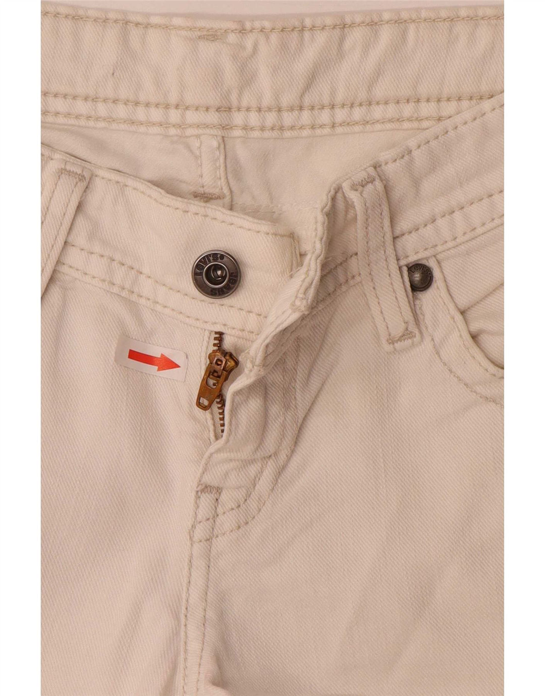 Levi's Damen-Jeansshorts Medium W28, weiße Baumwolle  Produktbeschreibung Etikettengröße:
