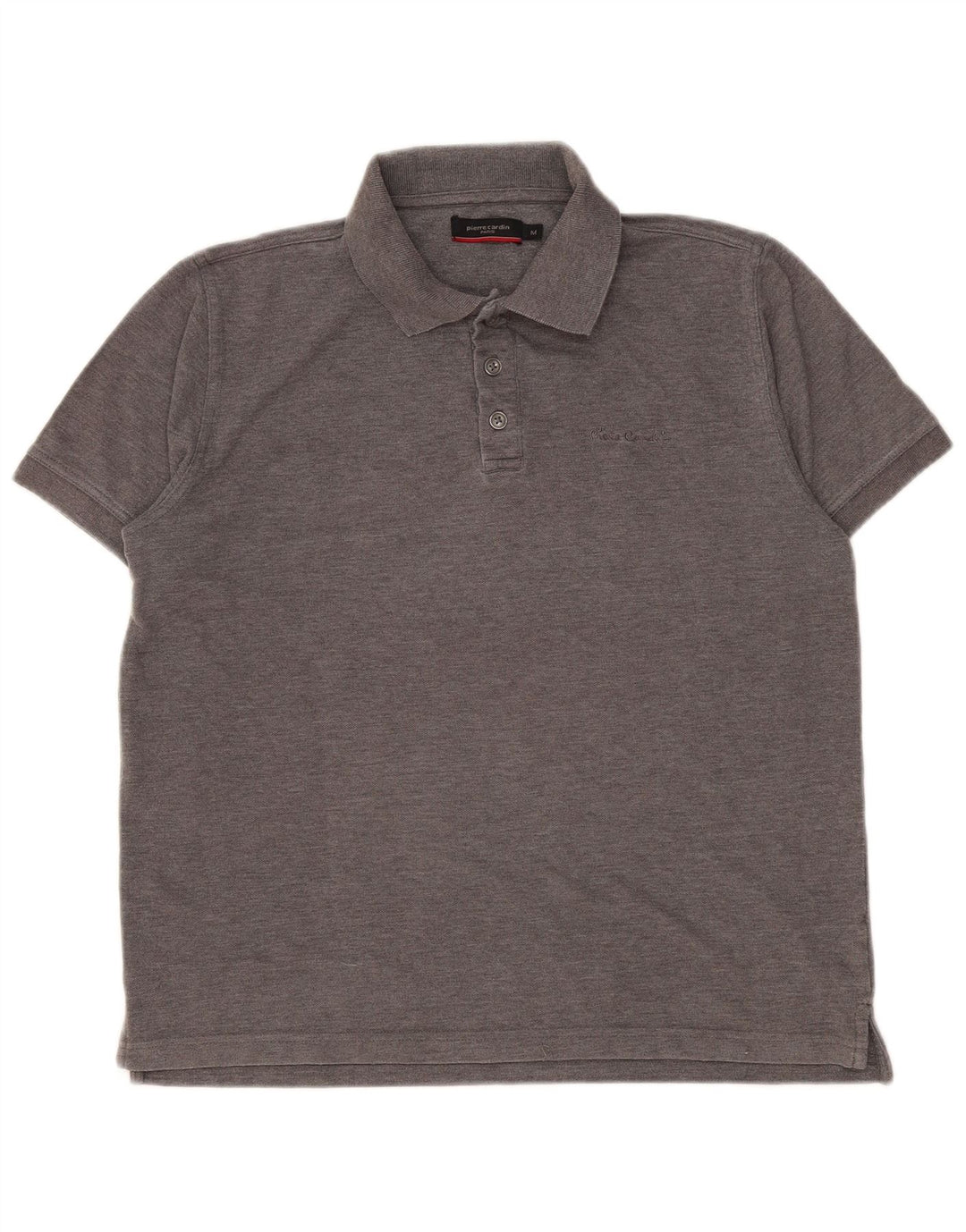 Pierre Cardin Herren-Poloshirt aus mittelgrauem Polyester
