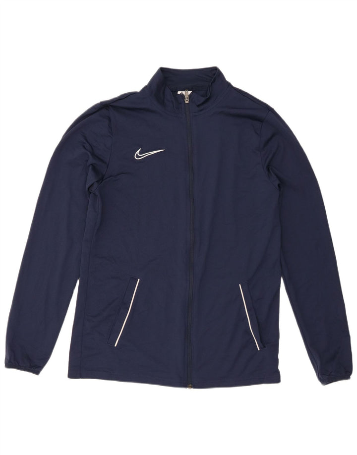 Nike Herren-Dri-Fit-Trainingsanzug-Oberteil, große Jacke aus marineblauem Polyester