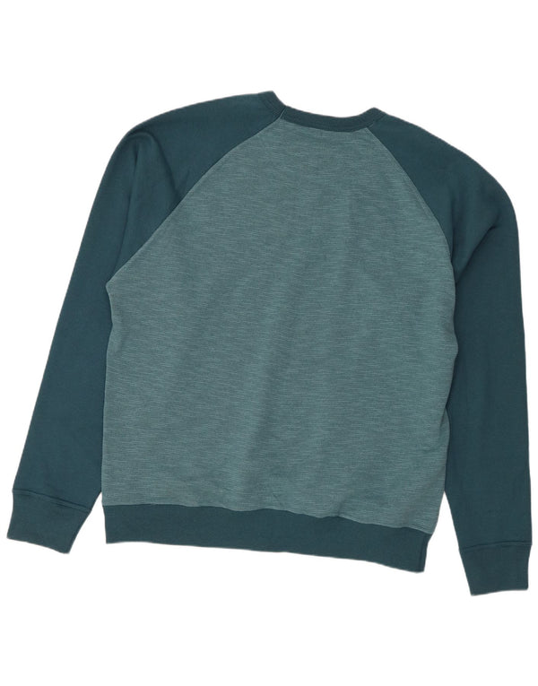 Champion Herren Sweatshirt Pullover XL Blau Colourblock Baumwolle