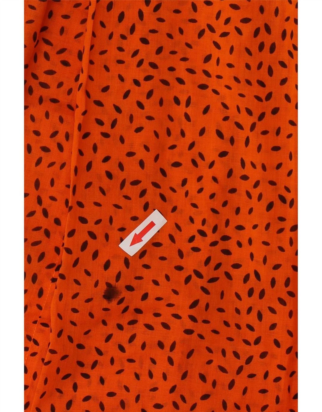 Vintage Damen Sonnenkleid UK 14 Mittelorange gefleckt