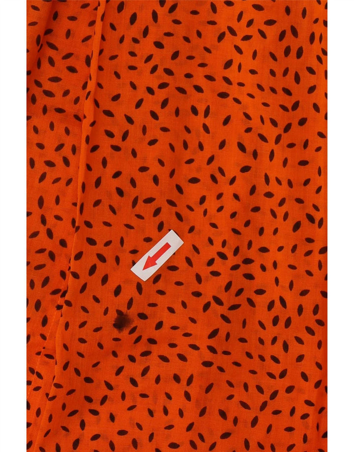 Vintage Damen Sonnenkleid UK 14 Mittelorange gefleckt