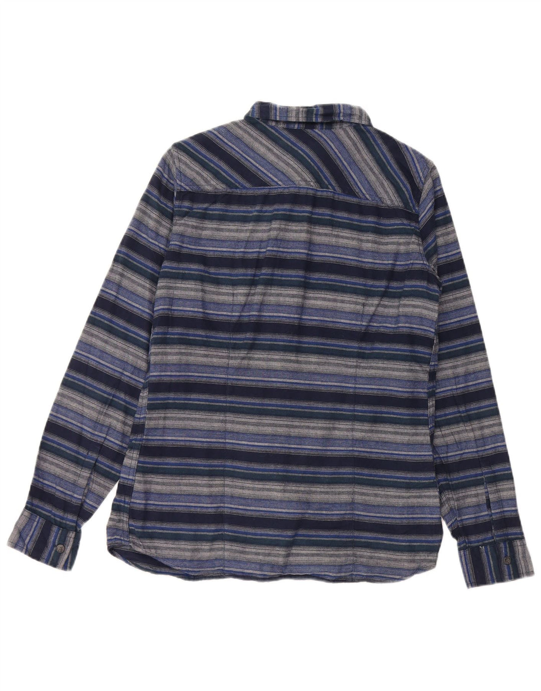 EDDIE BAUER Damen-Flanellhemd mit klassischer Passform, UK 10, Größe S, Marineblau gestreift