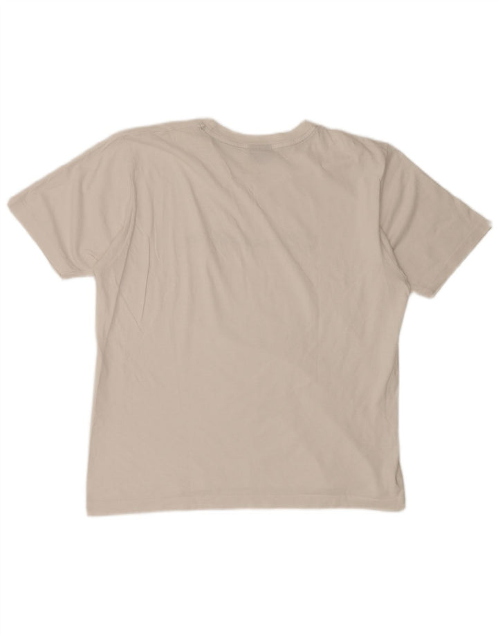 CHAMPION Damen Grafik-T-Shirt-Oberteil UK 16 Large Weiß