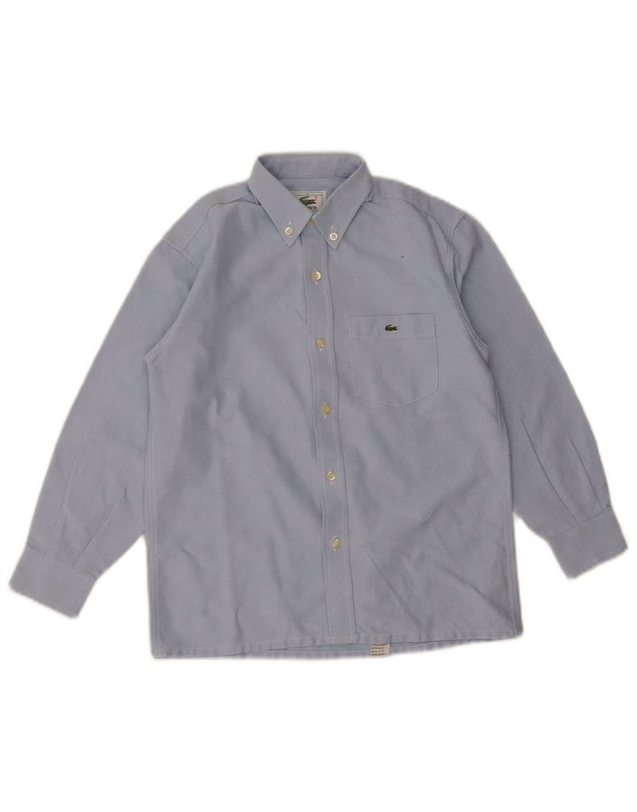 LACOSTE Jungen-Hemd, 7–8 Jahre, blaue Baumwolle