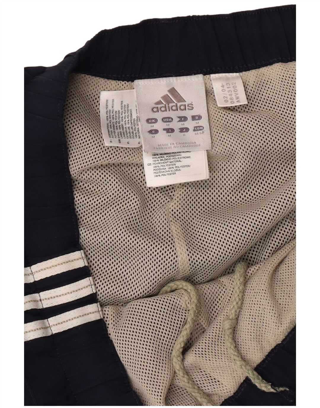 ADIDAS Herren-Trainingshose, mittelgroß, marineblau, Polyester