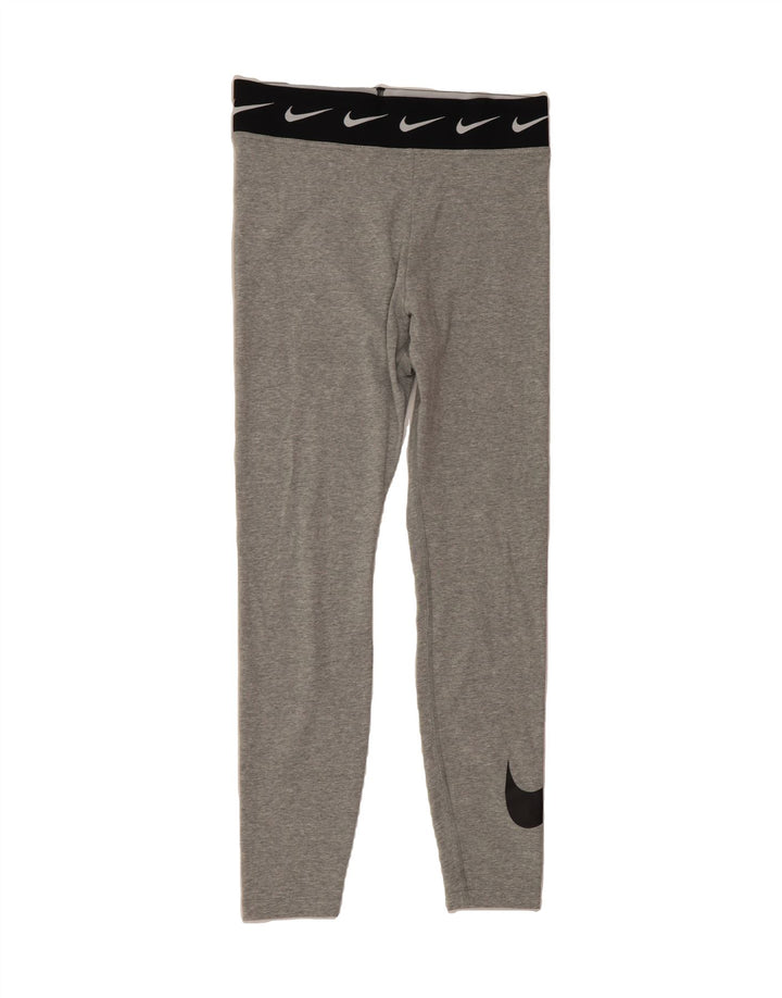 NIKE Womens Graphic Leggings UK 12 Medium  Grey Cotton Vintage Nike and Second-Hand Nike from Messina Hembry 