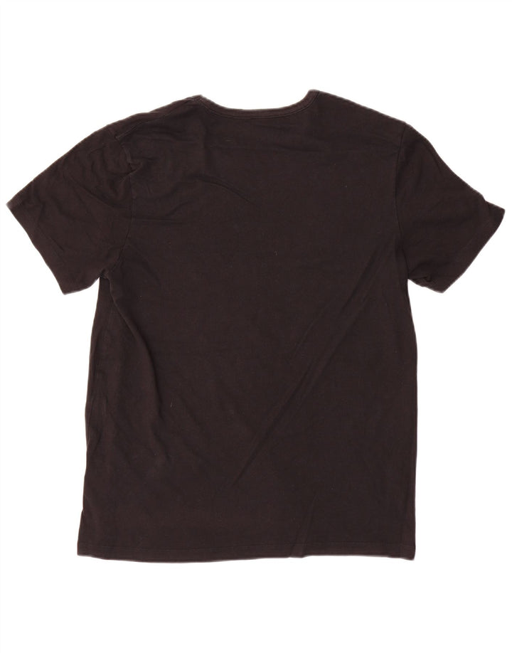 Hugo Boss Herren T-Shirt Top Medium Schwarz Baumwolle