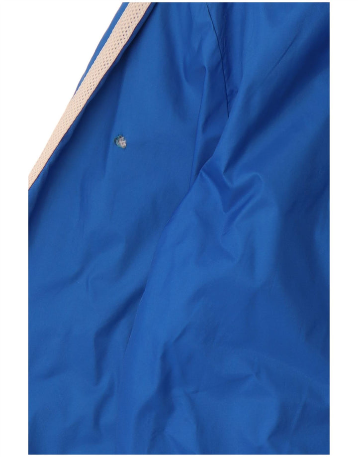 ADIDAS Herren Regenjacke mit grafischer Kapuze, UK 38, mittelblaues Nylon