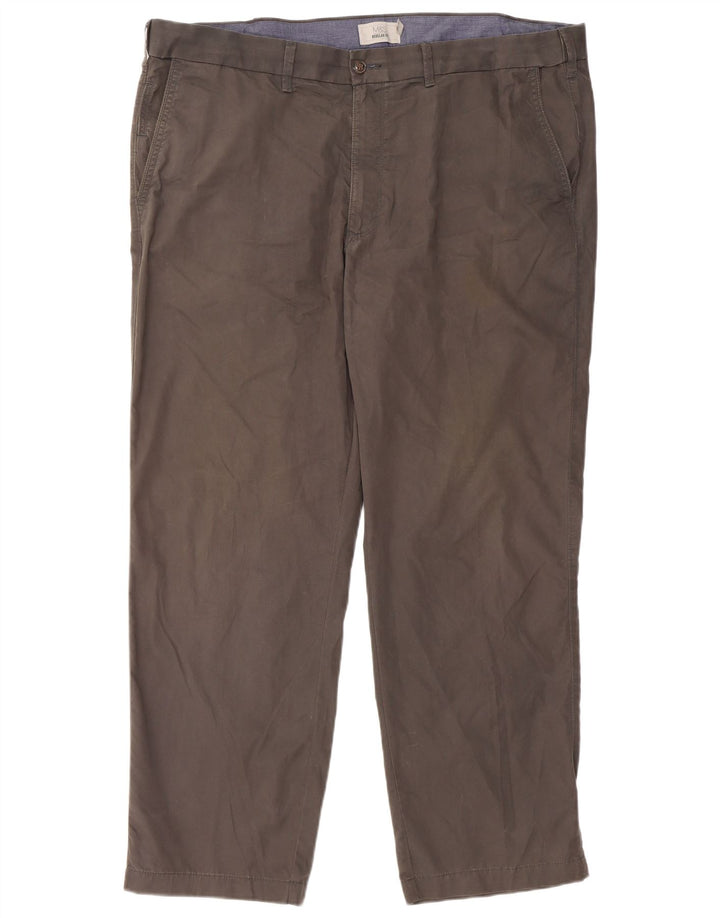 Marks & Spencer Herren-Chinohose mit normaler Passform, W42, L29, graue Baumwolle