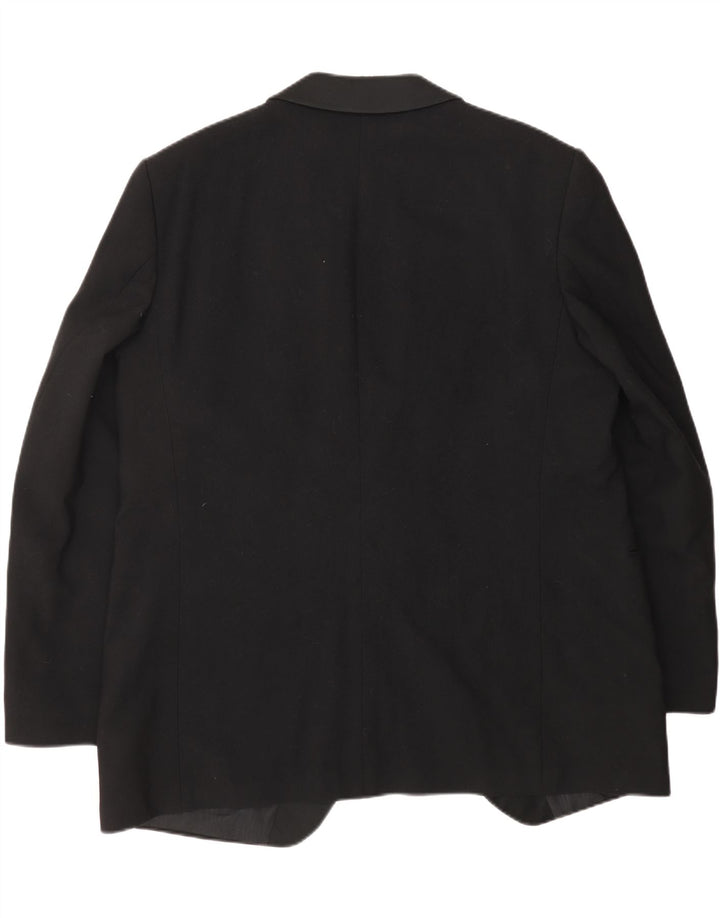 VINTAGE Mens 1 Button Blazer Jacket UK 42 XL Black New Wool Vintage Vintage and Second-Hand Vintage from Messina Hembry 