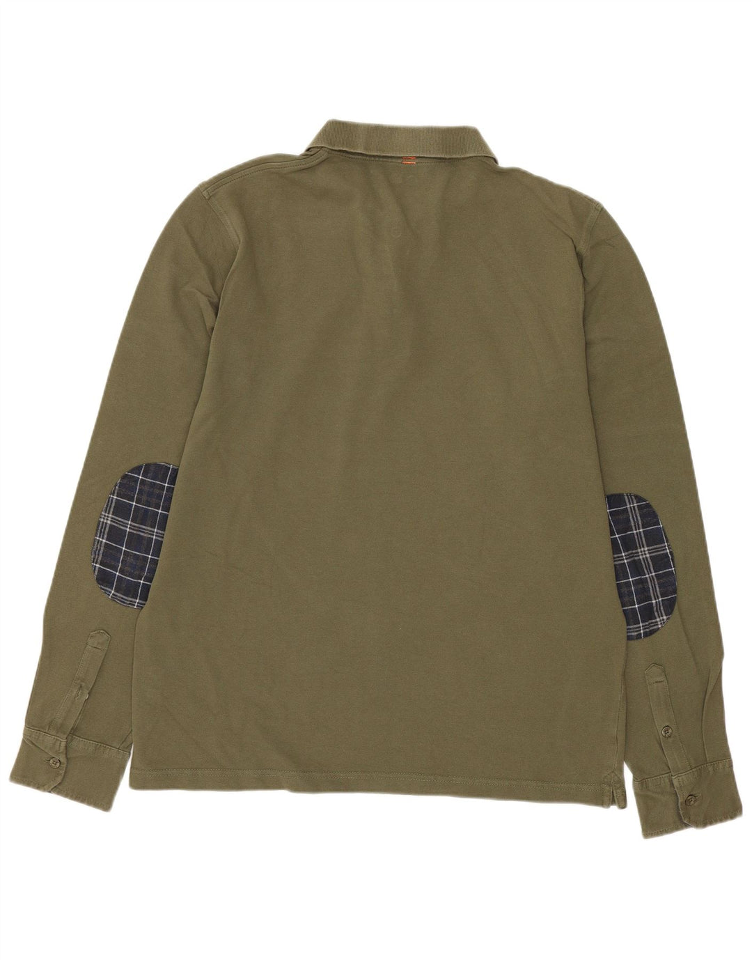 Sun68 Herren-Langarm-Poloshirt, groß, Khaki, Baumwolle