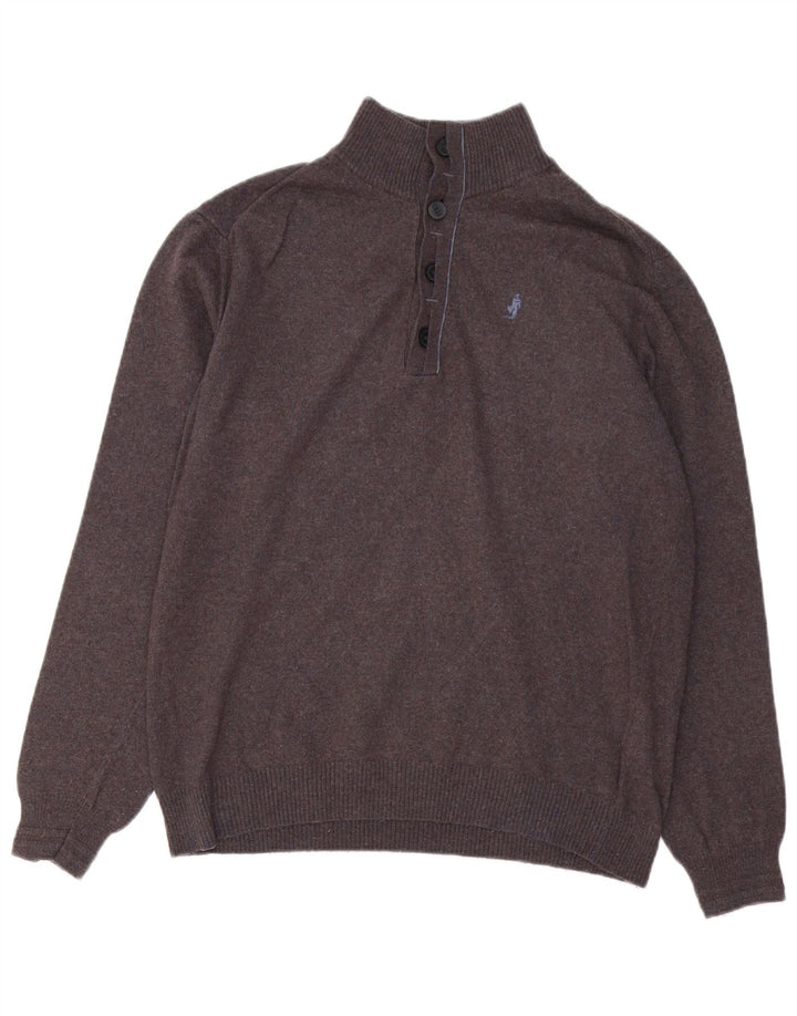 MARLBORO CLASSICS Damen-Pullover mit Knopfkragen, UK 18, XL, grauer Rayon