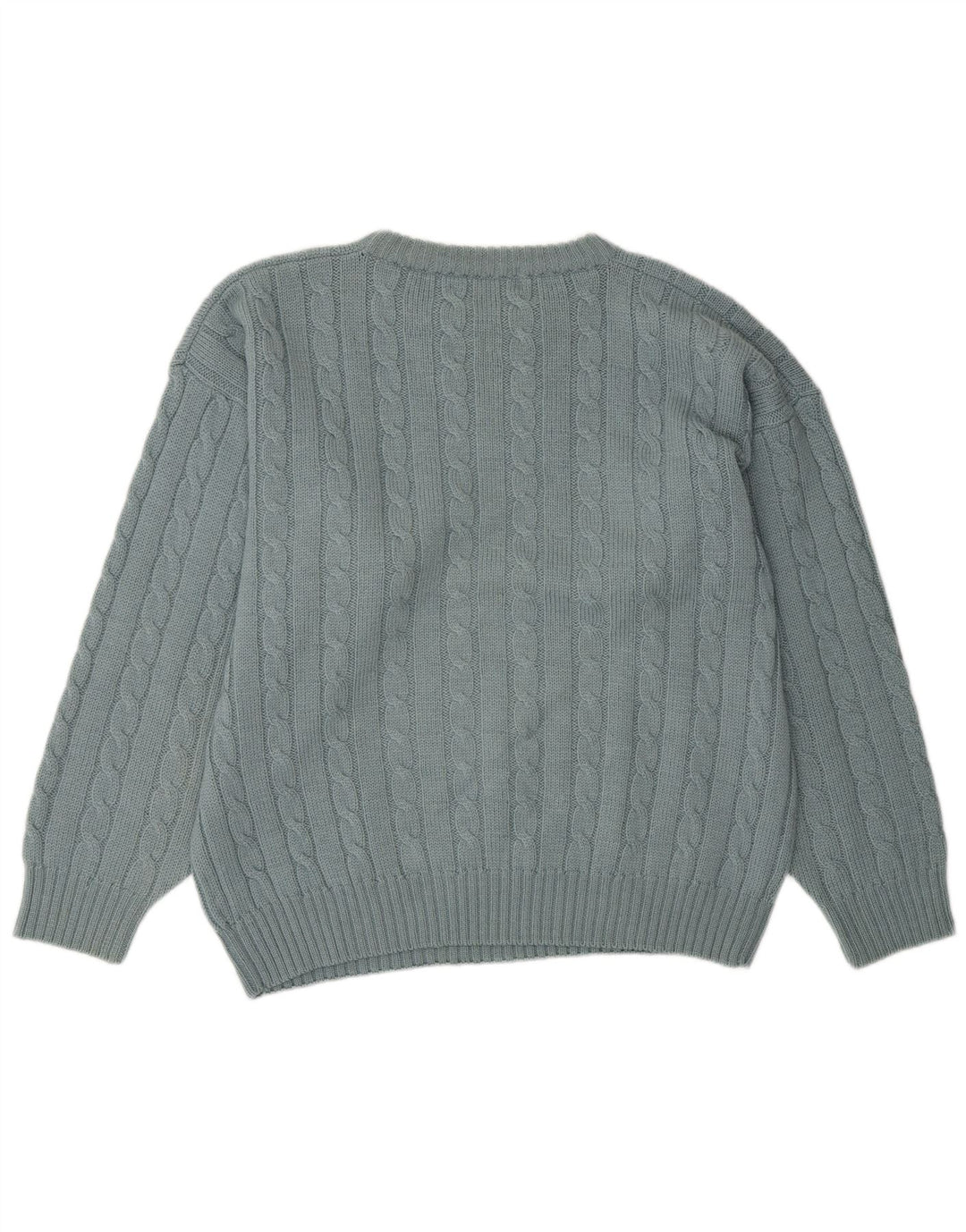 FILA Herren-Pullover mit Rundhalsausschnitt, lockere Passform, IT 50, mittelblaue Wolle