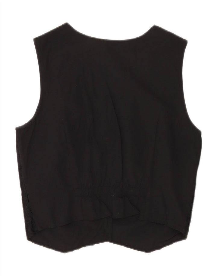 Arizona Damen Weste EU 38 Mittelschwarze Viskose mit Blumenmuster