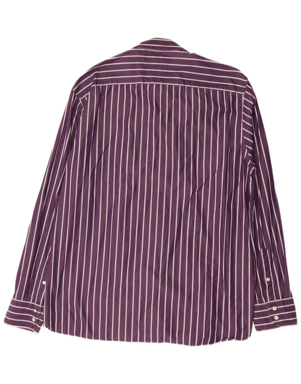 Tommy Hilfiger Herrenhemd XL Lila gestreift aus Baumwolle