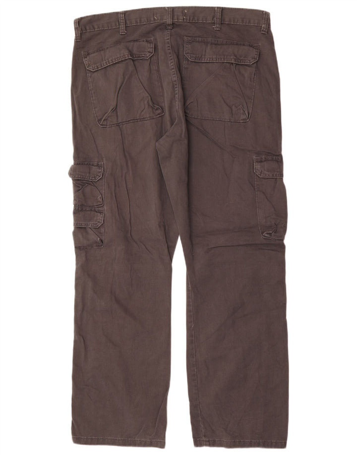Wrangler Herren gerade Cargohose W36 L30 graue Baumwolle