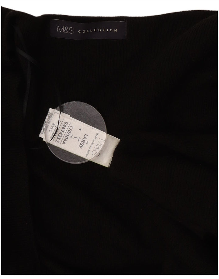 Marks & Spencer Offener Damen-Cardigan-Pullover UK 16 Large Schwarz Acryl