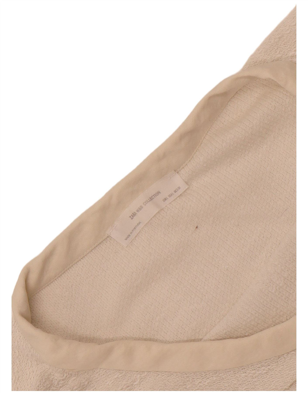 Zara Damen Übergroßes T-Shirt Top UK 16 Large Weiß