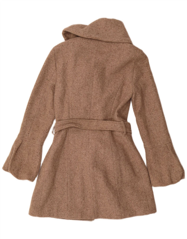 Zweireihiger Damenmantel von Zara UK 12 Mittelbeige meliert
