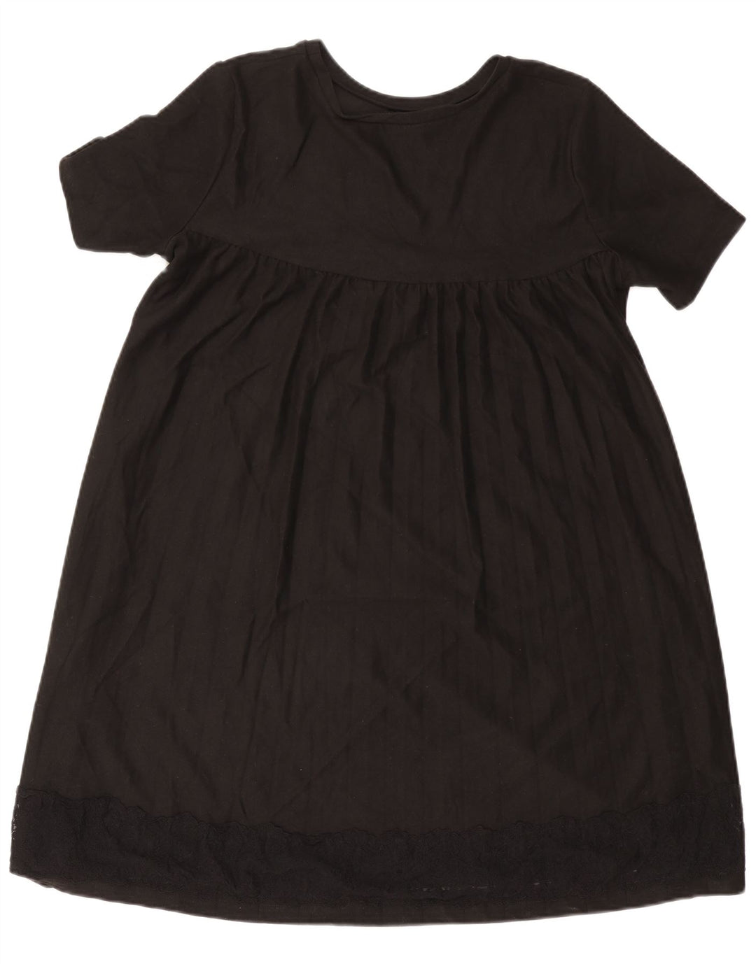 ZARA Damen-A-Linien-Kleid, Gr. 46, Größe L, Schwarz, Blumenmuster, Polyester