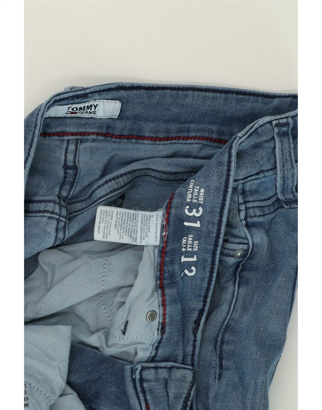 TOMMY HILFIGER Womens Slim Jeans W31 L28 Blue Cotton Vintage Tommy Hilfiger and Second-Hand Tommy Hilfiger from Messina Hembry 