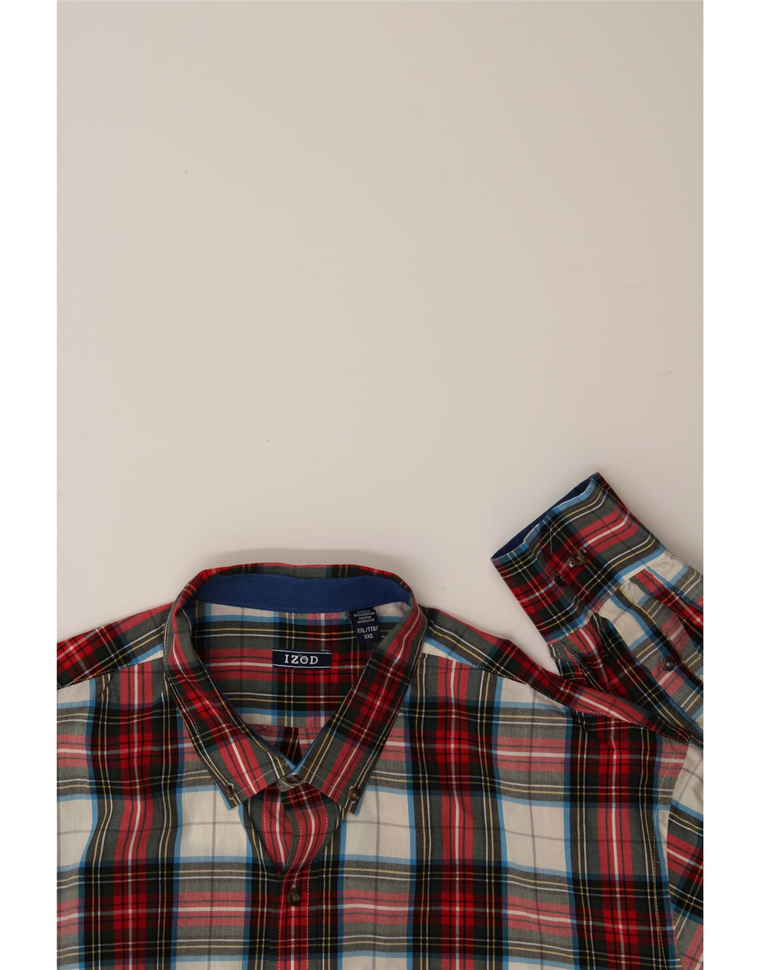 IZOD Mens Shirt 2XL Red Check Cotton Vintage Izod and Second-Hand Izod from Messina Hembry 