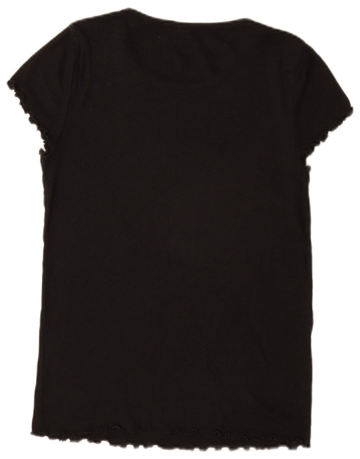 Gap Womens Tall T-Shirt Top UK 14 Medium Schwarz