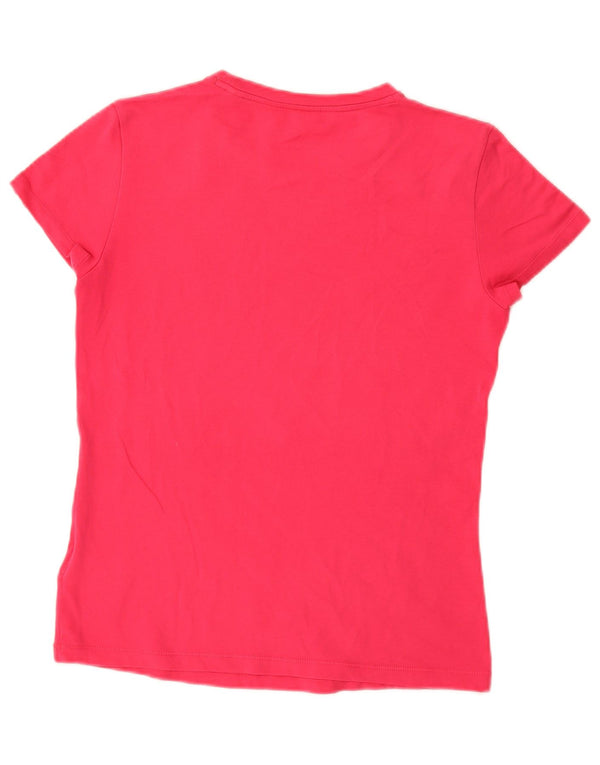 Adidas Damen T-Shirt Top UK 12/14 Mittelrosa Baumwolle